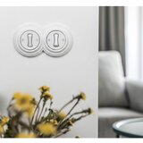  Kliklap - Dvostruki retro jednopolni prekidač sa ramom br. 1 snežno bela | Eponuda.com