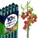 KADAX Podporni drog za rastline 150 cm, prevlečeni kolčki za paradižnik 11 mm, 10 kosov, (5000362522) | Shoptok.si