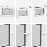  Prozor za podrum RISOR 80 x 70 cm PVC i staklo Antracit | shoptok.hr