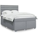 vidaXL Krevet box spring s madracem svjetlosiva 160x200 cm tkanina Cijene