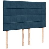  s oprugama i madracem plavi 140x200 cm baršunasti | shoptok.hr