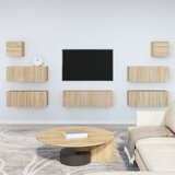  7-dijelni set TV ormarića boja hrasta sonome konstruirano drvo | shoptok.hr