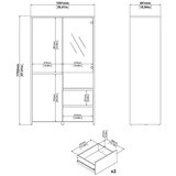 Tvilum Bijela/u prirodnoj boji vitrina u dekoru hrasta 100x170x48 cm Next – | shoptok.hr