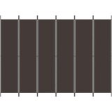 Sobna pregrada s 6 panela smeđa 300x220 cm od tkanine | shoptok.hr