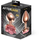 LATETOBED Bakreno zlat analni čep z roza vrtnico - M (R900340) | Shoptok.si