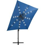  Konzolni vrtni suncobran sa stupom LED 250 cm azurnoplavi | Eponuda.ba