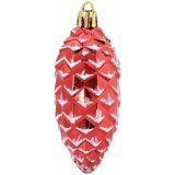 Božićna kuglica s četinicom 40 pcs Crvena Plastika | shoptok.hr