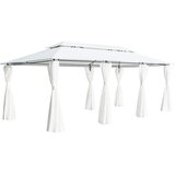  Sjenica sa zastorima 600 x 298 x 270 cm bijela 180 g/m² | Eponuda.ba