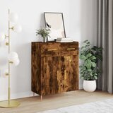 vidaXL Komoda dimljeni hrast 69,5x34x90 cm inženirski les | Shoptok.si