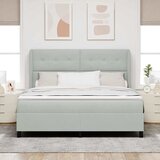  Krevet s opruga kutije Svijetlo siva 200 x 180 cm Baršun | shoptok.hr
