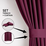 AmeliaHome curtain BLACKOUT color violet style classic tape type of material - textiles blackout 140x270 | shoptok.hr