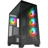 Rampage Kućište gaming HYDRA V1 BLACK Type-C+USB3.0+USB2.0 4*ARGB Fan+Hub E-ATX Exclusive Gaming, 39922 | Eponuda.ba