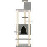 vidaXL Penjalica za mačke sa stupovima za grebanje svjetlosiva 154 cm | shoptok.hr