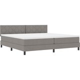  Krevet s opruga kutije Sivo-smeđa 200 x 200 cm tkanina | shoptok.hr