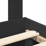  Konstrukcija postelje Črna 135 x 190 cm Konstruiran les, (5000103767) | Shoptok.si