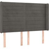  Box spring postelja z vzmetnico LED temno siva 140x190 cm žamet, (20789816) | Shoptok.si