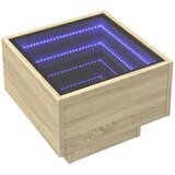  Bočni stolić LED boja hrasta 40 x 40 x 30 cm konstruirano drvo | Eponuda.ba