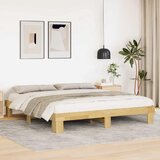 vidaXL posteljni okvir brez vzmetnice 200x200 cm masivni les hrast Cene