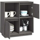  Komoda siva 74 x 35 x 80 cm od masivne borovine | shoptok.hr