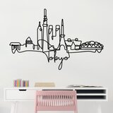 Opviq Zidna dekoracija Tokio, 120x77x1,5 cm 2 mm, Crna Cijene