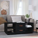  Stolić za kavu crni 100 x 50 x 41 cm od masivne borovine Cijene