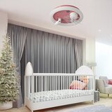  LED dečije prigušiva plafonsko svetlo sa ventilatorom LED/48W/230V 3000/4000/6000K ružičasto | Eponuda.com