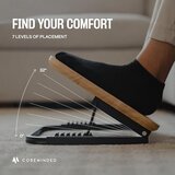 COREMINDED Ergonomski nastavljiv podnožnik za pod mizo iz masivnega lesa | Shoptok.si