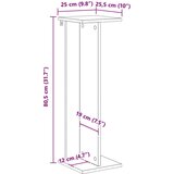  Stalak za biljke 2 pcs Dimljeni Hrast 25 x 25 5 x 80 5 cm | shoptok.hr