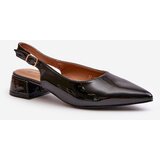 Boto Lacquered Ballerinas On Low Heel With Pointed Toes Black Anarinne | Shoptok.si