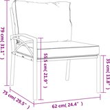  Vrtne stolice s jastucima boje pijeska 2 kom 62x75x79 m čelične | Shoptok.si