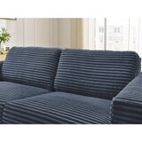 Bobochic Paris Temno modra sedežna garnitura za spanje/raztegljiva iz rebrastega žameta 240 cm Hugo – | Shoptok.si