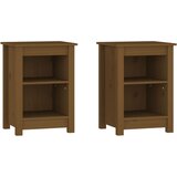 Maison Chic Dvo delni komplet Nočne omarice - Nočne mize medeno rjava 40x35x55 cm trdna borovina, (21686871) Cene