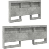  Skladiščni naslon s polico Betonsko siva 135 cm Konstruiran les, (5000142279) | Shoptok.si