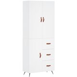Maison Chic Visoka omara - Komoda - Predalnik bela 69,5x34x180 cm inženirski les, (21719724) | Shoptok.si