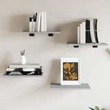 vidaXL Stenske police 4 kosi siva sonoma 40x30x1,5 cm inženirski les Cene