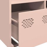 vidaXL Visoka komoda ružičasta 101,5x39x103,5 cm od čelika | shoptok.hr