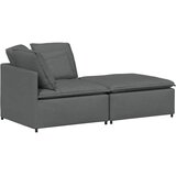  Modularna sofa s podnožjem i jastucima, tkanina, tamno siva | shoptok.hr