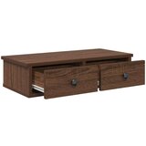 vidaXL Stenska polica s predali rjav hrast 60x28x15 cm inženirski les | Shoptok.si