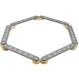 MeowBaby Siva senzorna staza od borovine 10x408x5 cm Montessori - | shoptok.hr