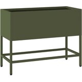  Povišeni Vrtni Planter Maslinovo zelena 60 x 26 x 45 cm Čelik | shoptok.hr