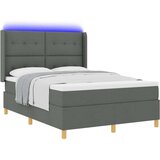 Box Postelja s vzmetnico in LED temno siva 160x200 cm tkanina, (22049903) | Shoptok.si