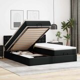  Otomanski okvir kreveta s madracima crni 180x200cm umjetna koža | shoptok.hr