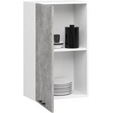 AKORD Oliwia Kuhinjska Viseča Omarica, 2 Polici, Bela/Beton, (5000333118) | Shoptok.si