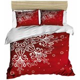  427 redwhite double duvet cover set Cene