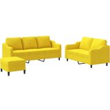 vidaXL 3-dijelni set sofa s jastucima svjetložuti od tkanine | shoptok.hr