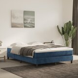 vidaXL Vzmetnica z žepkasto vzmetjo temno modra 140x200x20 cm žamet Cene