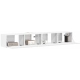 TV zidni ormar Zidne 2 pcs Sjajno bijelo 98 x 31 x 29,5 cm | shoptok.hr