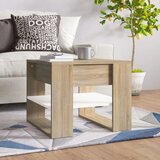  Stolić za kavu bijeli i hrast 55,5x55x45 cm konstruirano drvo | Eponuda.com