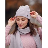 Vuch Set pletene kape i šala Rowdy Light Grey, šal 31 x 178 cm | shoptok.hr