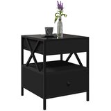  Stolić za kavu s beskonačnim LED svjetlima crni 40 x 40 x 51 cm | shoptok.hr
